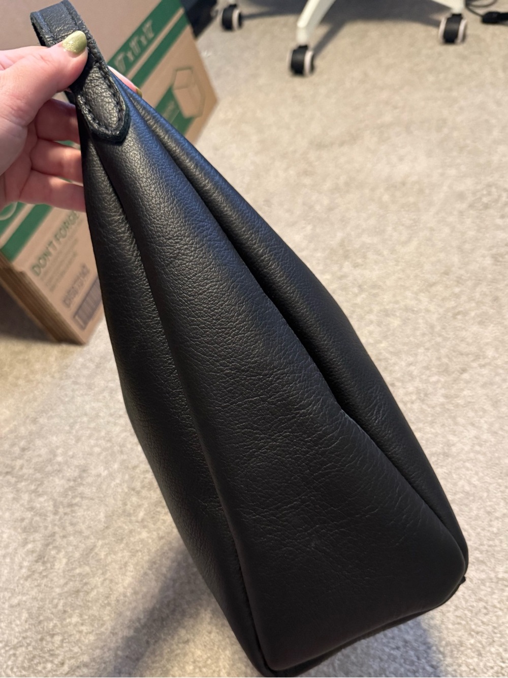 Portland Leather Aspen Shoulder Bag Black LARGE - Picture 5 of 10
